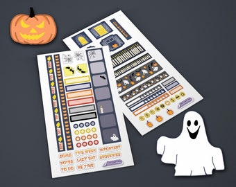 Halloween Hobonichi Weeks Stickers, Hobonichi Weeks Halloween Kit, Hobo Weeks Sticker Kit, Halloween Planner Stickers, Fall Planner Stickers