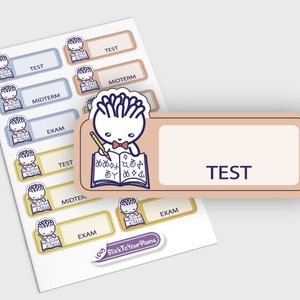 Test Planner Stickers, Erin Condren Planner Stickers, College Planner Stickers, Exam Planner Stickers, Study Planner Stickers, ECLP Stickers