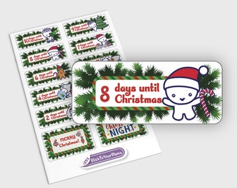 Christmas countdown planner stickers