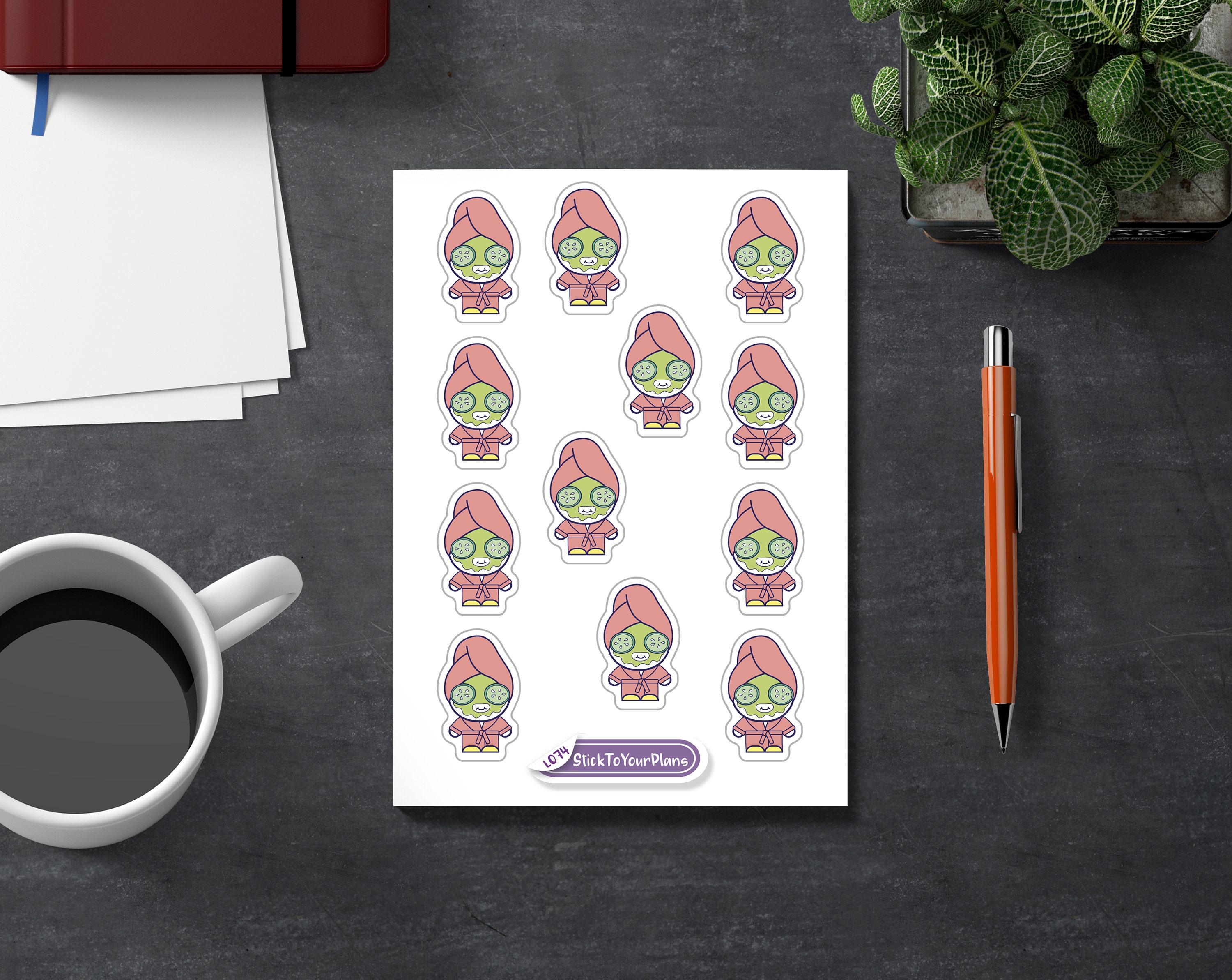 Self Care Stickers, Me Time Planner Stickers, Beauty Stickers, Facial ...