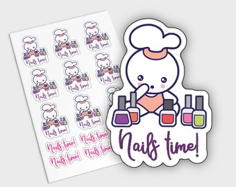 Nail Time Planner Stickers, Me Time Planner Stickers, Pamper Day Planner Stickers, Manicure Stickers, Pedicure Stickers, Self Care Stickers