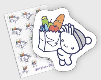 Grocery Shopping Planner Stickers, Shopping Stickers, Chores Planner Stickers, Adulting Planner Stickers, Character Planner Stickers