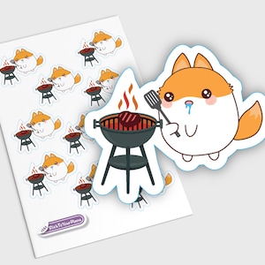 Barbecue Planner Stickers, BBQ Stickers, Cooking Stickers, Chores Planner Stickers, Food Planner Stickers, Meal Stickers, Cute Food Stickers