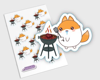Barbecue Planner Stickers, BBQ Stickers, Cooking Stickers, Chores Planner Stickers, Food Planner Stickers, Meal Stickers, Cute Food Stickers