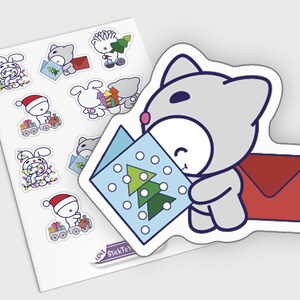 Pegatinas de planificador de navidad kawaii