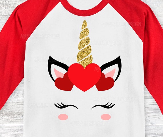 Valentine unicorn svg Unicorn face Svg Girl valentine svg ...