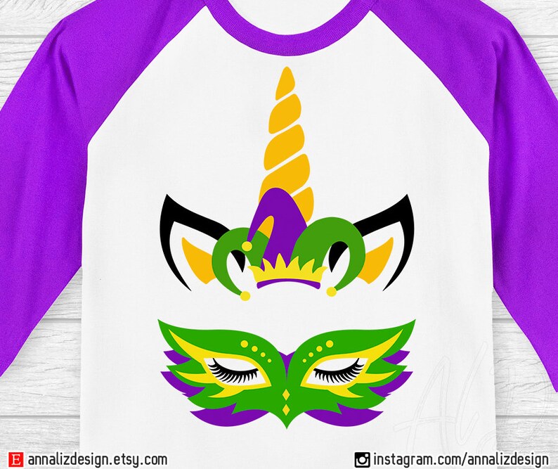 Mardi Gras Unicorn svg Unicorn face Svg Louisiana Mardi ...