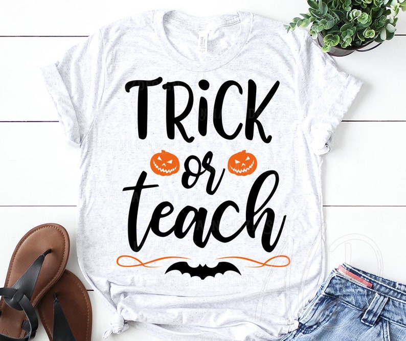 Download Trick or Teach svg Teacher halloween shirt svg Halloween svg | Etsy