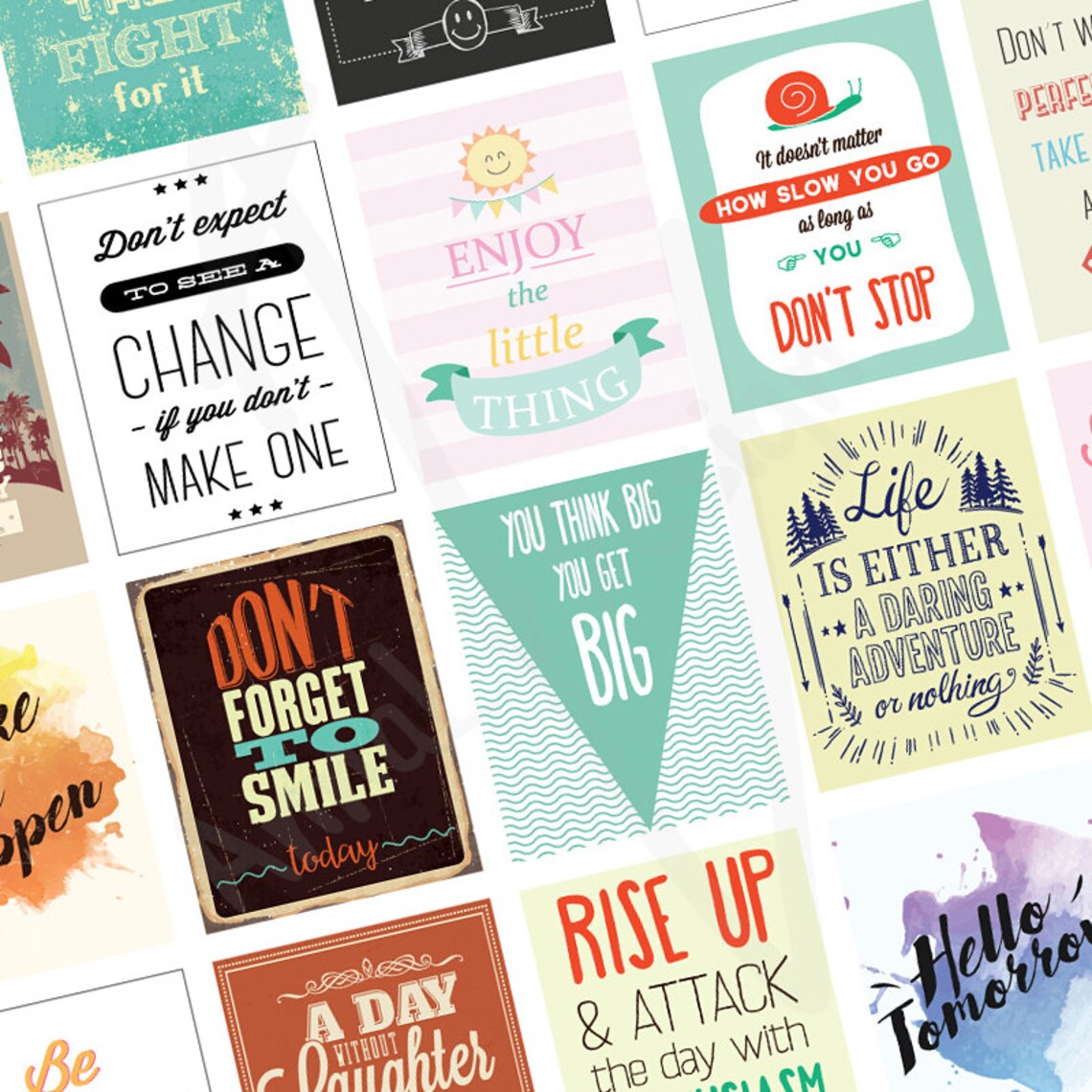 Printable Motivational Planner Stickers Quotes Stickers Etsy