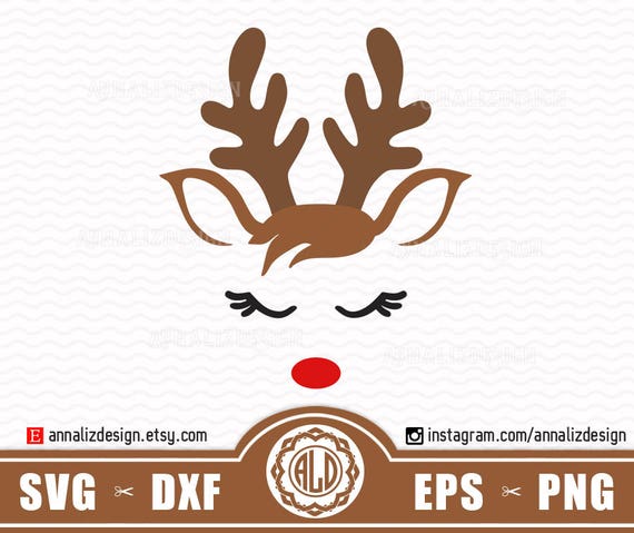 Download Reindeer svg Reindeer face svg Christmas reindeer svg Red ...