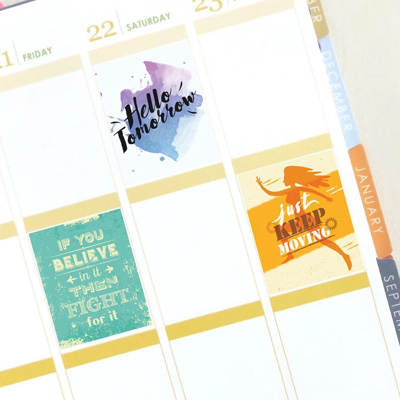 Printable Motivational Planner Stickers Quotes | Etsy