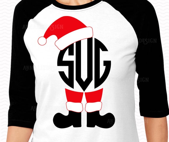 Santa Monogram Svg Christmas Svg Santa Svg Christmas Etsy