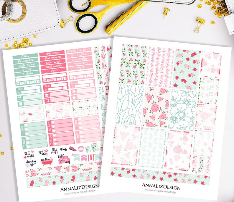 BIG Happy Planner Stickers Printable Large Happy Planner Etsy