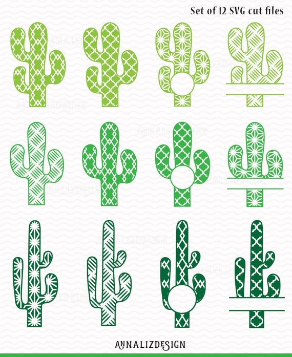 Download Cactus Monogram Svg Cactus Cute Files Svg Files For Etsy