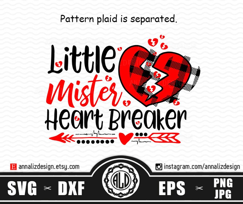 Download Little Mister Heart Breaker SVG Boys Valentines svg Kids ...
