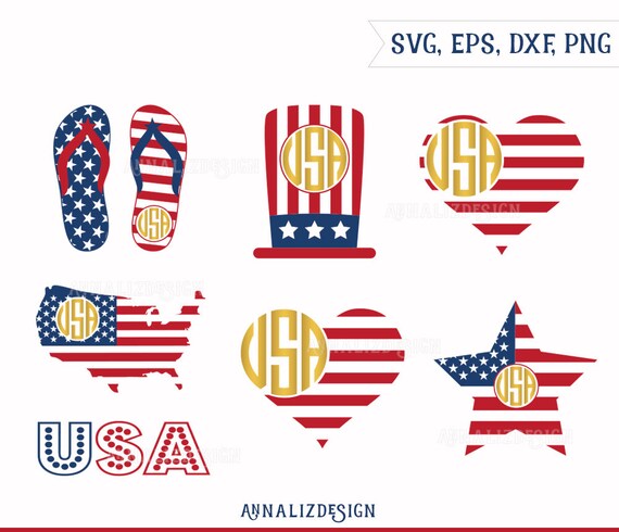 Download 4th of july monogram 4th of july svg Patriotic Svg | Etsy