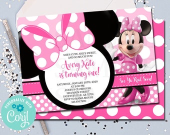 Minnie Mouse Invites Etsy