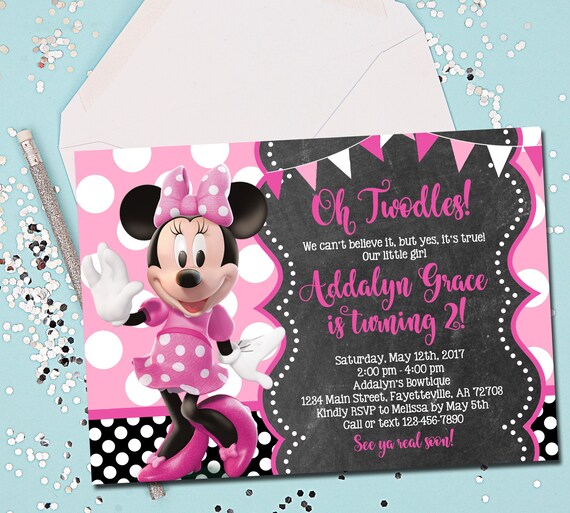 Create Your Own Minnie Mouse Invitations 9