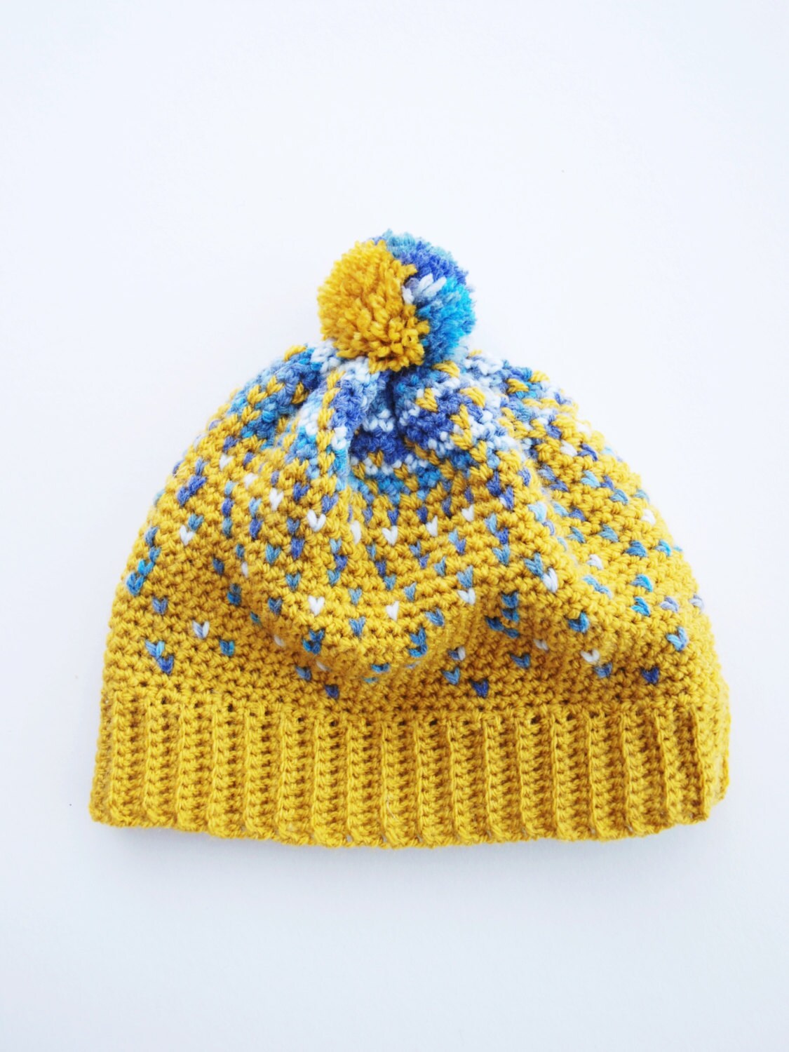 Crochet Hat Pattern the 'fara' Fair Isle Hat Etsy