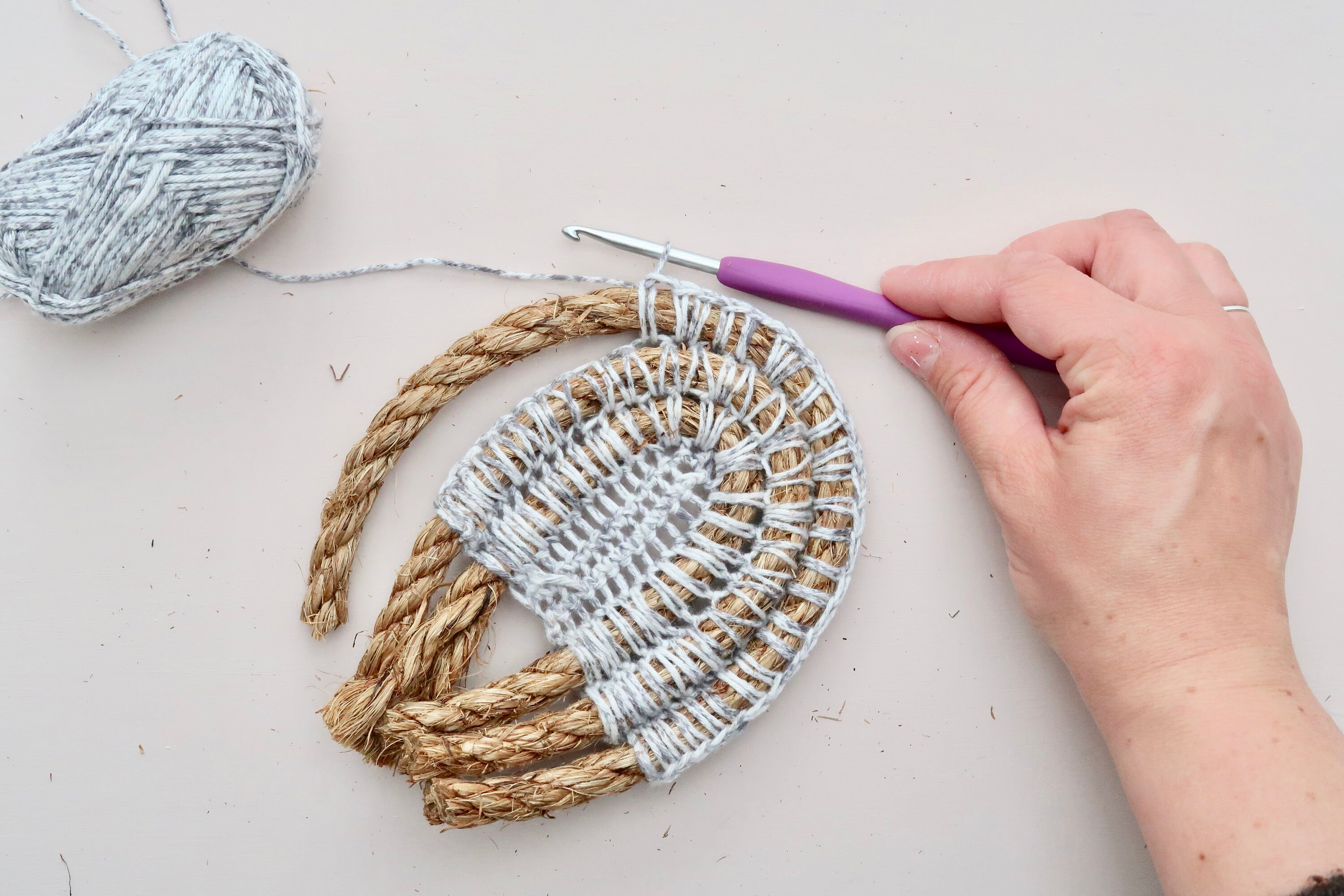 Crochet Pattern // Rainbow Rope Placemats Coaster Trivet Etsy