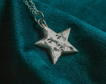 Star Man Pendant, Celestial Jewellery, Recycled 925 Silver