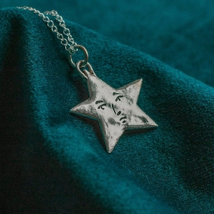 Star Man Pendant, Celestial Jewellery, Recycled 925 Silver