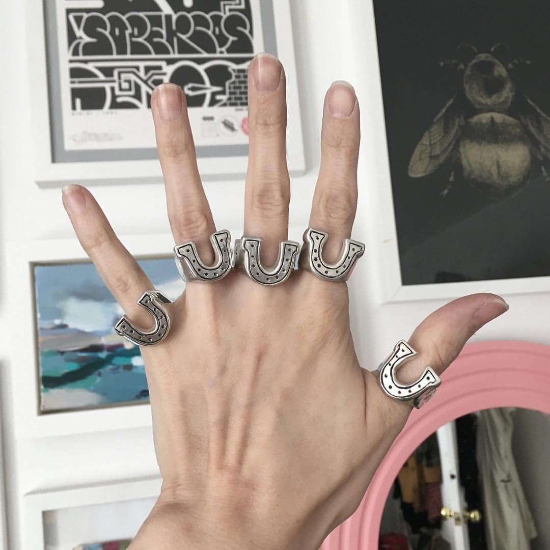 Horseshoe Rings Lucky Horseshoe 925 Sterling Silver Ring Planet