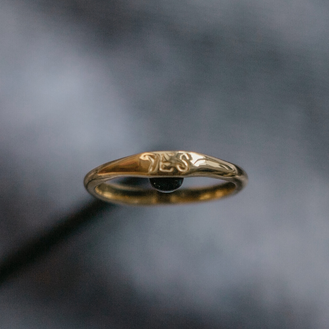 Yes Ring YES Ring, Alternative Engagement, 9ct Gold Wedding Ring - Etsy