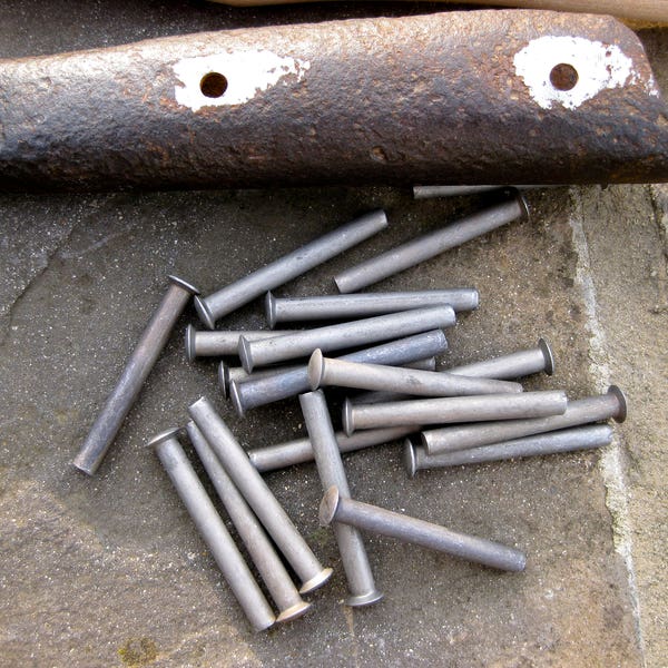 5 x Rivets for shovel spade fork handle repair 50x6mm rake hoe garden lawnmower