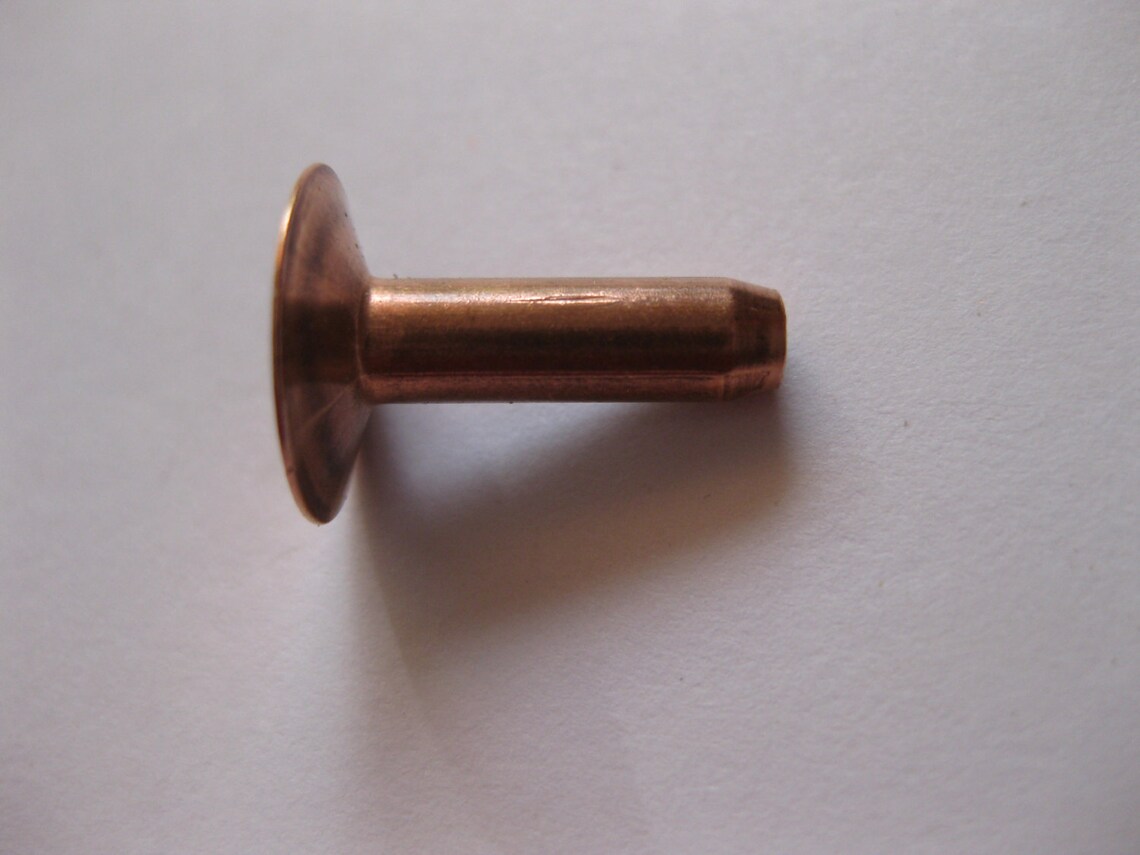 Pack of 30 Copper Hose Saddlers Rivets 10 Gauge X 1/2 With Washers