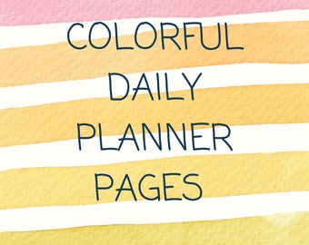 31 Daily Colorful Planner Pages