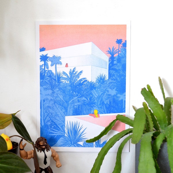 Tropical -  Risograph print