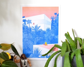 Tropical -  Risograph print