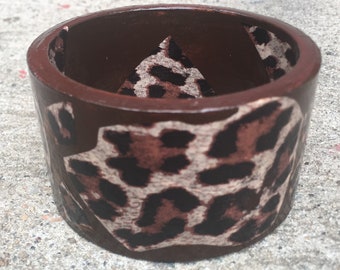 Leopard Print Cuff Bangle