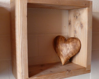 The Cube – Floating wall shelf made of timber