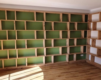 System shelf bookcase room divider corner shelf DVD-CD shelf selectable in depth approx. 21 cm or approx. 28 cm