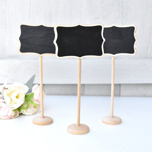 Wedding Chalkboard Stands - Name Place Card/Table Numbers/Dessert Bar