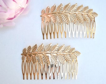 Grecian Style Gold Leaf Bridal Wedding Hair Comb/Hair Accessory