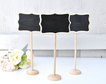 Wedding Chalkboard Stands - Name Place Card/Table Numbers/Dessert Bar