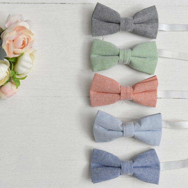 Page Boy Fabric Bow Ties for Wedding - Adjustable Neck