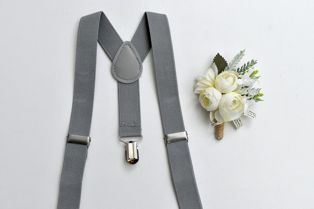 Page Boy Braces/suspenders for Wedding Navy / Grey Etsy UK