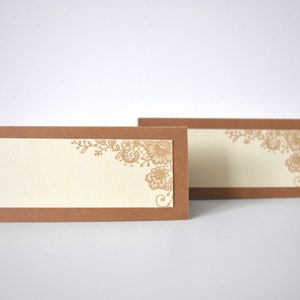 Rustic Kraft and Lace Place Cards image 3