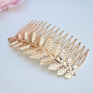 Grecian Style Gold Leaf Bridal Wedding Hair Comb/Hair Accessory image 4