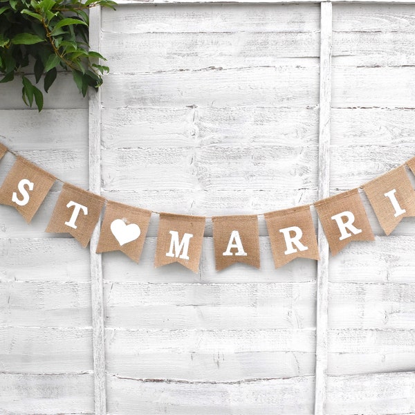 Rustic Burlap/Hessian 'Just Married' Wedding Bunting