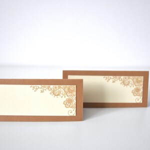 Rustic Kraft and Lace Place Cards image 4