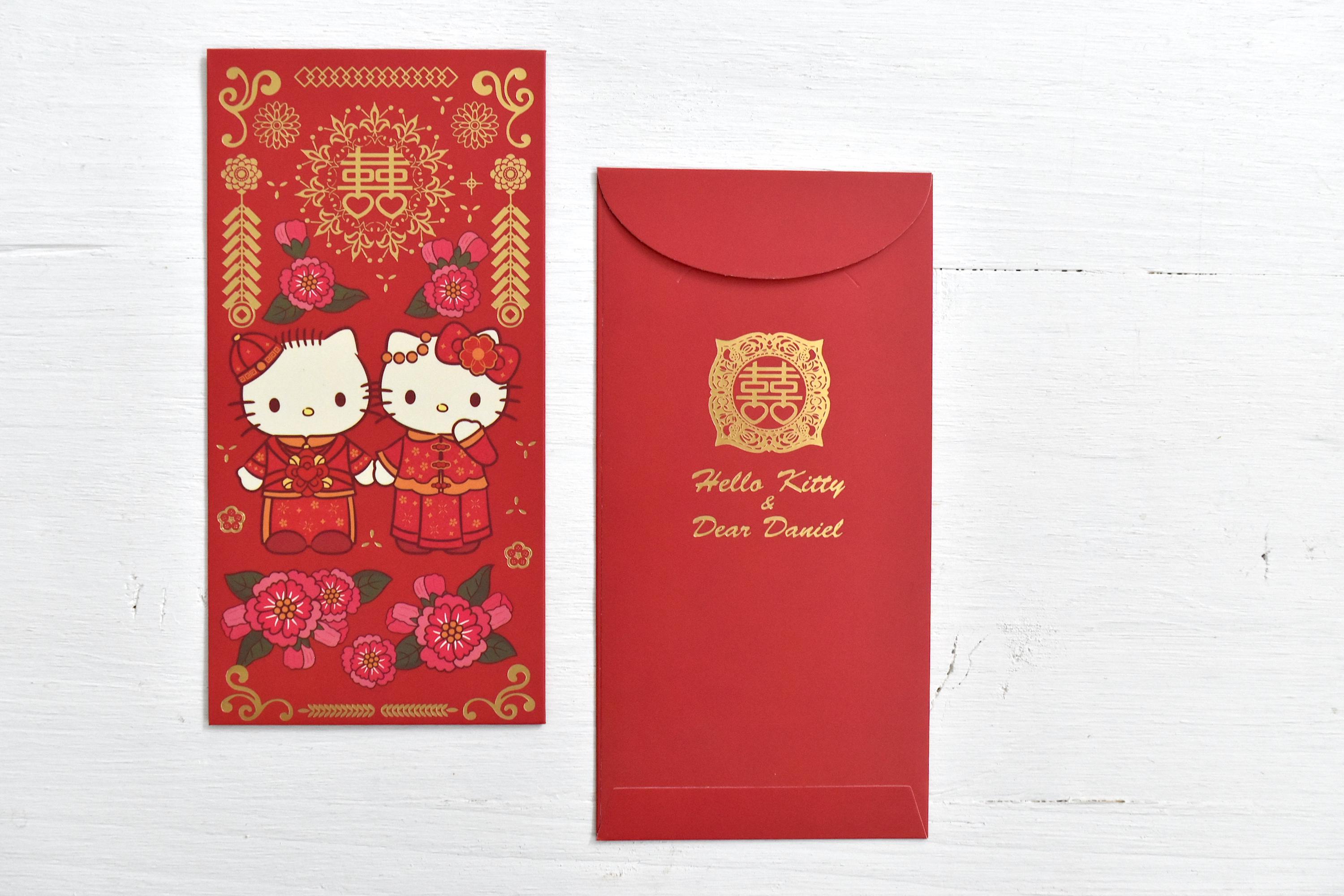 2000年 Dear Daniel & Hello Kitty ふみカードセット Double Happiness Hello Kitty Dear Daniel Traditional Bride + Groom