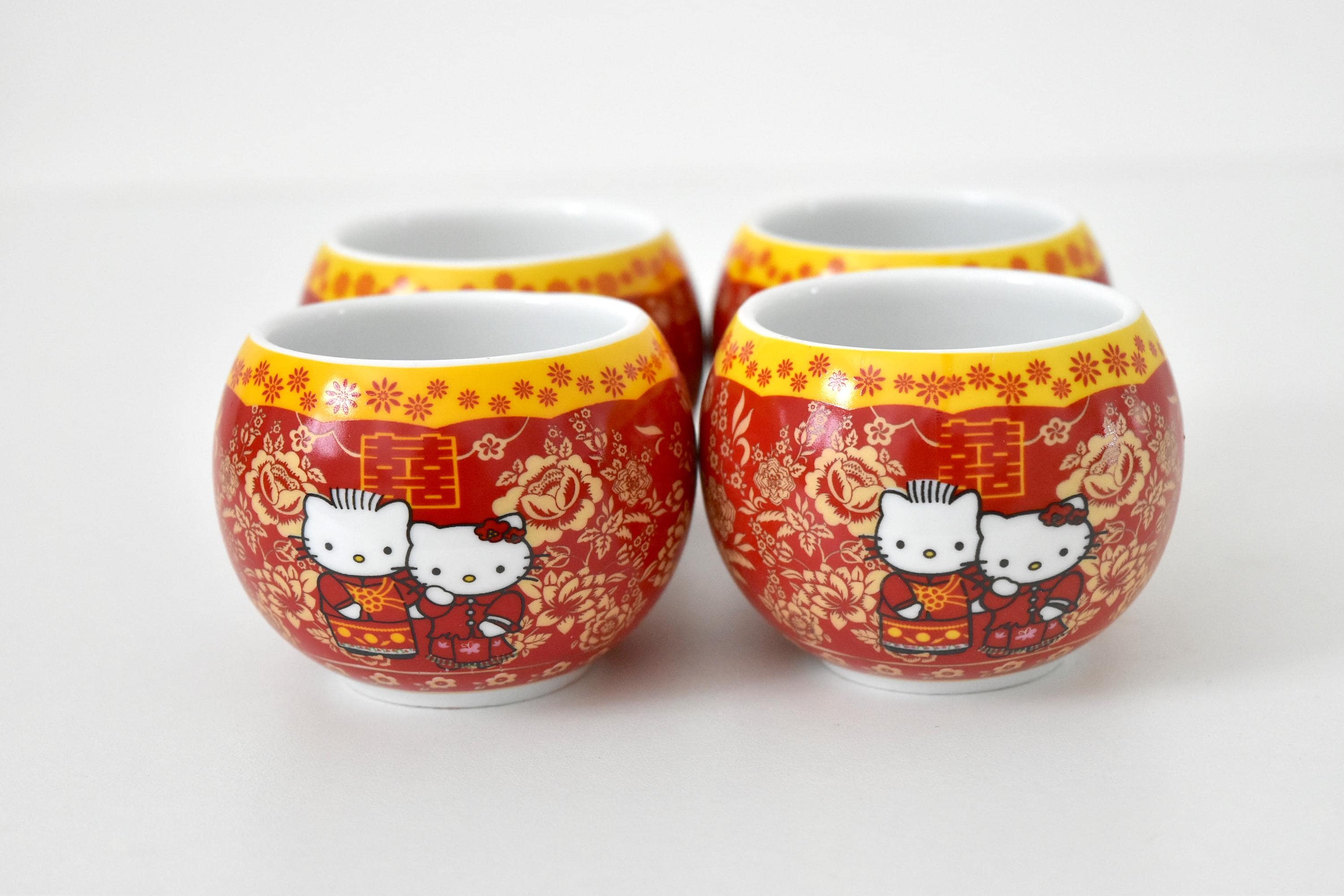 Hello Kitty Chinese Wedding Double Happiness Tea Set/tea Pot/tea