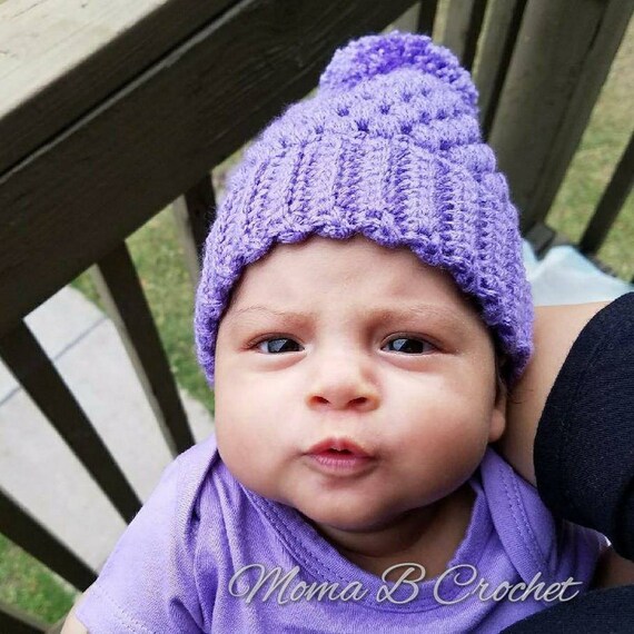 Infant beanie best sale with pom