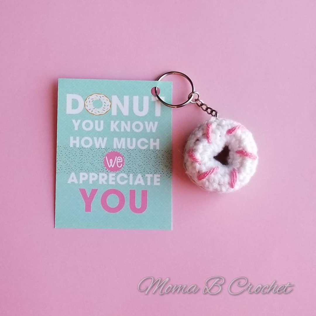 Crochet Donut Keychain, Crochet Donut, Donut Keychain, Crochet Sweets