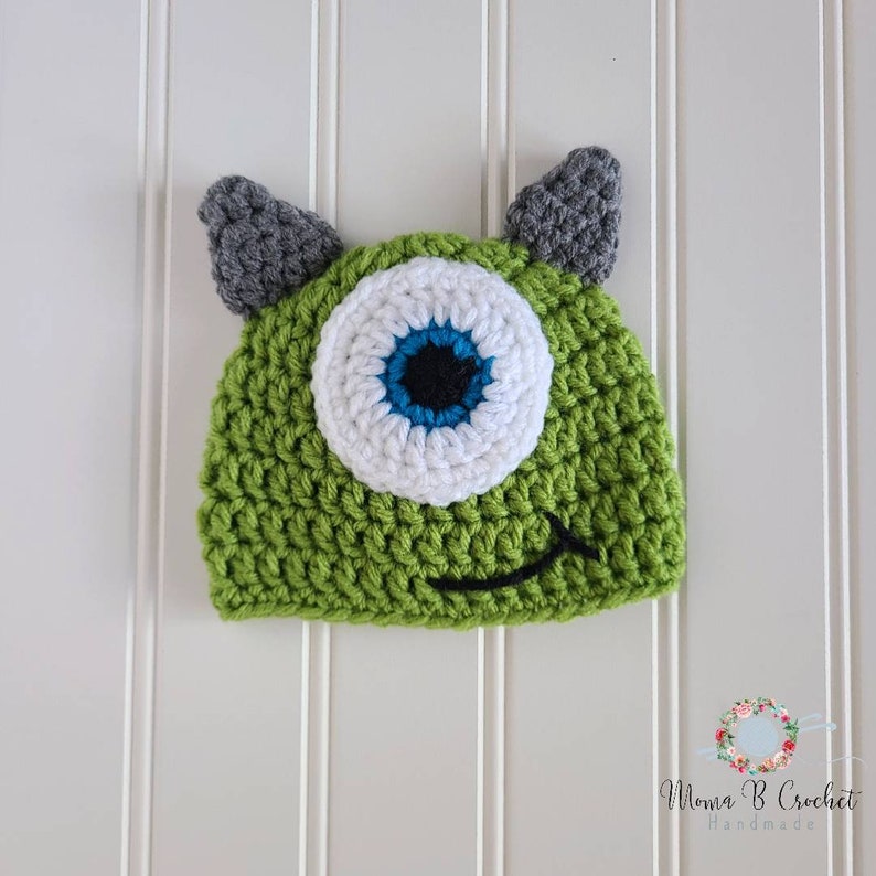 Crochet Monster Baby Set, Baby Photo Prop Set, Crochet Photo Prop Set, Monster Baby Set, Photo Prop Baby Set, Monster Costume, Monsters Inc image 3